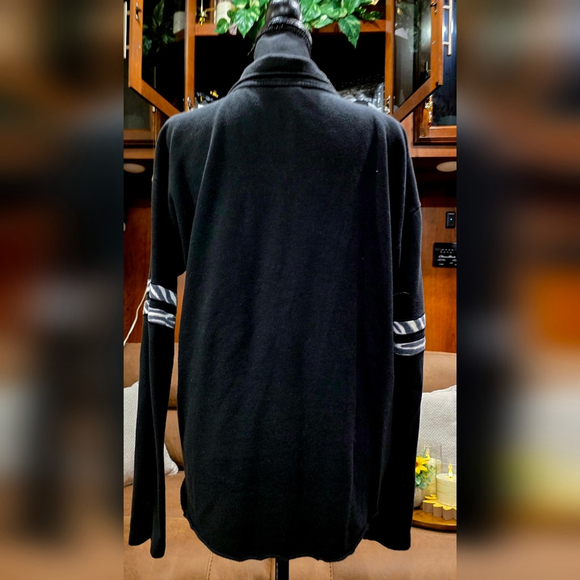 PINK Black Quarter Zip Women's Sweatshirt Dog Logo - Picture 4 of 5